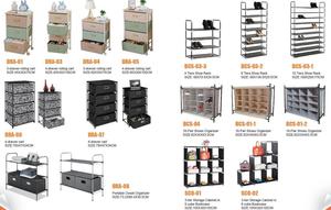 Commode verticale <span class=keywords><strong>à</strong></span> cadre en acier avec bacs en tissu, organisateur de tiroirs, coffre de rangement, <span class=keywords><strong>tour</strong></span> de rangement avec bacs en tissu - Product Image 5