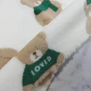 Hochwertiges, maß gefertigtes Flanell gewebe aus 100% Polyester mit Bären muster
