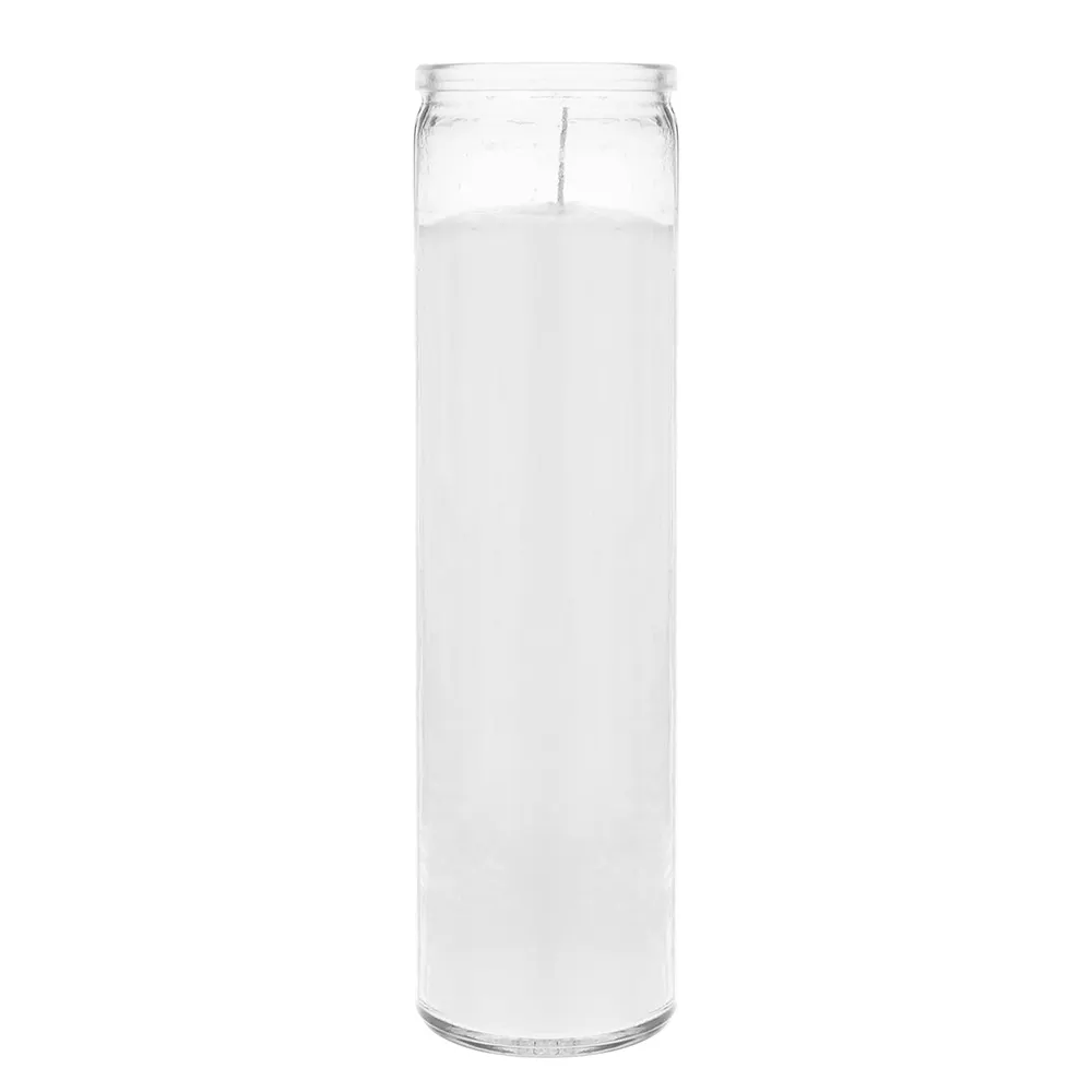 メガキャンドルホワイト7日間の祈りのガラス容器キャンドルガラス瓶で祝福する聖域の活力の祈りに最適