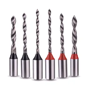 Long life TCT monolithic carbide drill bit for woodworking CNC machine tool through hole pin drilling China supplier