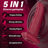 Nouveau 5 en 1 Manchon de doigt flexible, Vibromasseur Strap-on G-spot, Stimulation anale et des mamelons, Jouets sexuels pour adultes pour couple