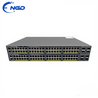 Switch de Red Gigabit Ethernet Administrado Original Usado, Sin PoE, 48 Puertos SFP Uplink, Switch LAN Empresarial Usado WS-C2960X-48TS-L