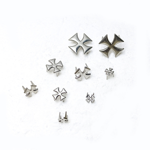 Rivets à pointe en forme <span class=keywords><strong>de</strong></span> croix, quatre griffes, en fer, pour cuir, vêtements, sacs, chaussures, accessoires <span class=keywords><strong>de</strong></span> bricolage, 10000 pièces, extrémité fermée - Product Image 2