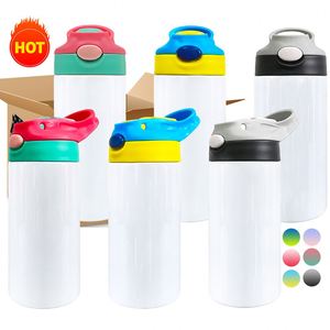 Child Sublimation Water <b>Bottle</b> Leak 12Oz Straight Sippy Tumbler <b>With</b> Splash Proof Lid Baby Cups - Product Image 2