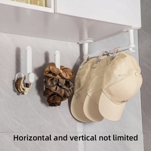 <b>Plastic</b> Simple Convenient Wall Mounted Modern Hat Storage Rack Home Decoration Hat Storage <b>Rod</b> Seamless Installation - Product Image 5