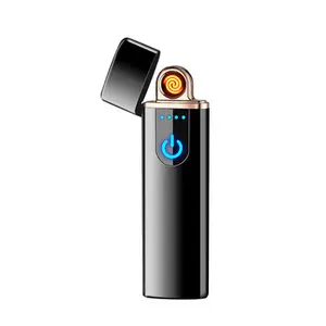 New thin usb charging lighter touch screen electronic cigarette lighters small rechargeable electric lighter