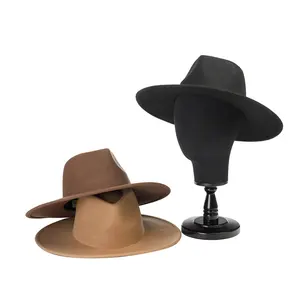 Grosir topi fedora kepala yang besar-Shinehat OEM Topi Wol Multiwarna, Ukuran Besar 59Cm Lingkar Kepala 9.5Cm Wol Elegan Topi Fedora