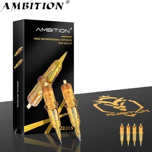OEM CE Certificación Ambition Glory 20 piezas 0,25-0,3-0,35mm Delineador redondo Shader Magnum Cartucho <span class=keywords><strong>de</strong></span> <span class=keywords><strong>tatuaje</strong></span> Agujas 1RL 3RL 5RL 7RM 9RM - Product Image 1