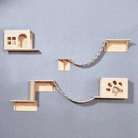 Assemblage facile étagère murale pour chat bricolage marches murales pour chat meubles d'escalade étagères murales pour chat en bois