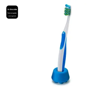 Support de brosse à dents en silicone, étagère de salle de bain sans perçage, support pour <span class=keywords><strong>crayon</strong></span> à sourcils et pinceau à <span class=keywords><strong>craie</strong></span>, <span class=keywords><strong>porte</strong></span>-rasoir, support de rangement pour brosses, lot de 2 - Product Image 5