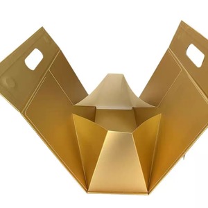 Customized Rigid Paper Bag Gift <b>Boxes</b> Triangular <b>Foldable</b> Collapsible Hand-Held Magnetic Closure - Product Image 3