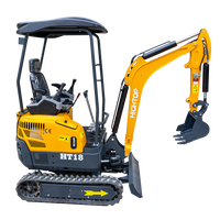 Nouvelle Mini-Excavatrice sur Chenilles 2026 pour Agriculture, Jardin et Usage Domestique - Hightop HT18