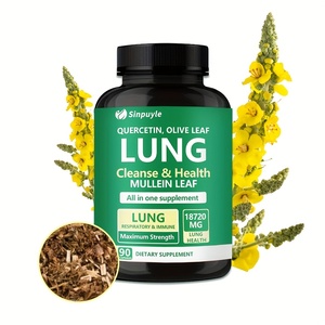 Cápsulas de Extracto de Hoja de Gordolobo Orgánico para Limpieza Pulmonar, Suplemento Natural a Base de Hierbas para Fumadores, Disponible en EE. UU. - Product Image 1