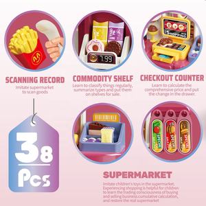 2025 plus récent semblant jouer épicerie <span class=keywords><strong>jouet</strong></span> L666-89 Mini supermarché ensemble jeu de rôle avec <span class=keywords><strong>caisse</strong></span> <span class=keywords><strong>enregistreuse</strong></span> pour enfants meilleurs cadeaux - Product Image 2