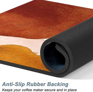 Alfombrillas de Barra de Café Azules Estilo Bohemio, Accesorios para Estación de Máquina de Espresso, Organizador, Oculta Manchas, Base de Goma Absorbente, Secado de Platos - Product Image 3