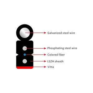 FTTH-Netzwerk G657a1 G657a2 FTTH Drop GJYXCH 1-4cores Glasfaser kabel kommunikation