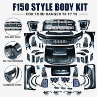 Kit carrosserie style F150, ensemble complet, conversion à visser pour Ford Ranger T6 T7 T8, finition mate, matériau PP