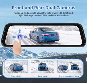 9.66인치 1080P HD IPS 대시보드 LCD 차량용 블랙박스 시스템 (GPS, 무선 카플레이, 자동 터치스크린 인터페이스, 블루투스, 야간 시야, WDR 기능 탑재) - Product Image 3