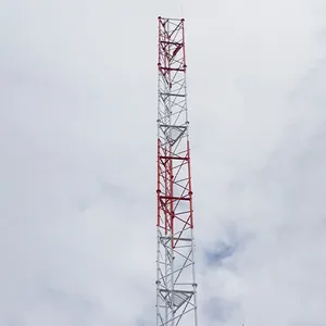 Torre tubular de 3 patas galvanizada en caliente, 4g, wifi, antena de telecomunicaciones de acero, mástil móvil, Torre de Telecomunicaciones