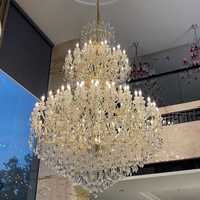 Lustre en cristal Maria Theresa sur mesure, extra large, pour villa, hôtel de luxe, mariage, lustre doré en cristal, luminaire suspendu
