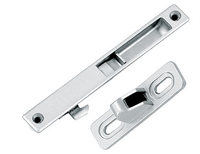 Serrure de fenêtre coulissante moderne et durable en alliage d'aluminium et plastique avec loquet à boulons et verrou à poussoir - Utilisation hôtelière