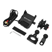 Support de téléphone pour moto en aluminium 12V-24V avec chargeur USB et chargeur PD