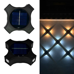 <b>Adjustable</b> Design IP65 Waterproof 5W LED Outdoor Garden Solar <b>Lamp</b> Solar Wall-Mounted Street Light 3500K Warm White 90 Beam - Product Image 2