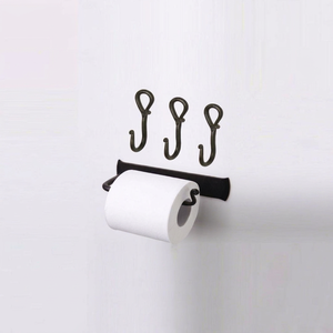 Porte-papier toilette décoratif en fer antique avec un artisanat unique, parfait pour sublimer les salles de bain avec un style vintage élégant - Product Image 1