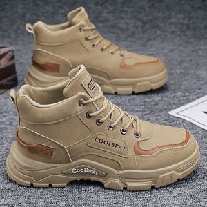 Chaussures de randonnée respirantes en cuir véritable confortables pour hommes, à bout rond, imperméables, pour toutes les saisons - Product Image 1
