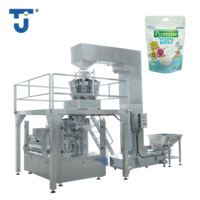 Machine d'emballage rotative multifonctionnelle pour sachets préformés à fermeture éclair, remplissage 10 têtes, pour liquides, boissons, pâtes, soupes, scellage automatique des sachets