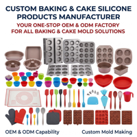 Cetakan Kue Silikon Reusable, Cupcake, Muffin, Kue, Bentuk Bulat, Hati, Bintang, Bunga, Hewan, Peralatan Panggang Kustom