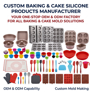 Herbruikbare siliconen bakvormen voor koekjes, cupcakes, muffins en cakes; ronde, hart-, ster-, bloem- en dierenvormen; op maat gemaakte bakvormen - Product Image 1