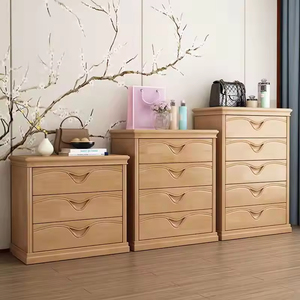 Modern Solid Wood <b>Corner</b> <b>Cabinet</b> with Multiple Drawers Chinese Style Chest for Bedroom Living Room Hotel Durable <b>Storage</b> - Product Image 3