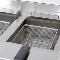 Friteuse à Gaz Professionnelle BaoKang QZL-72A à Double Réservoir pour Restaurant, Modèle Comptoir, Ventes Chaudes 2025