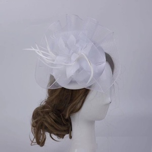 Vente chaude plume bande de <span class=keywords><strong>cheveux</strong></span> beauté Fascinators chapeau banane pince maille fleur filet à <span class=keywords><strong>cheveux</strong></span> mode <span class=keywords><strong>cheveux</strong></span> cerceaux pour dames filles - Product Image 4