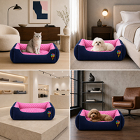 Canapé-lit orthopédique pour chiens, chats et petits animaux, mousse à mémoire de forme, ajustement automatique, housse amovible, protection solide, antidérapant, pliable, lavable