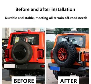 Accessori Auto Fuoristrada ZST, Supporto Universale Posteriore per Ruota di Scorta in Lega di Alluminio <span class=keywords><strong>Cromato</strong></span> Nero Autoadesivo MK - Product Image 6