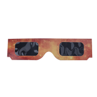 Lunettes d'éclipse solaire 3D certifiées ISO 2026 à impression intégrale personnalisée, en papier, pour cadeaux promotionnels, vente en gros, à prix abordable