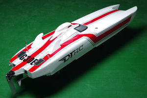 Plus grand DTRC G30E shellcat <span class=keywords><strong>Nitro</strong></span> fibre de verre essence de course bateaux ARTR sans système Radio 70 km/h RC Racing bateau à gaz 30CC moteur - Product Image 6