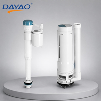 Katup Pengisi Toilet PP Adjustable 2 Inch Set Katup Dual Flush dengan Pipa Overflow untuk Perlengkapan Tangki Toilet Satu Bagian OEM ODM Kit