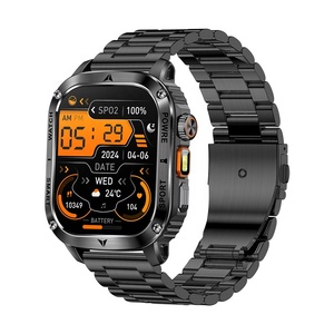 นาฬิกาสมาร์ทวอทช์ผู้ชายรุ่น AK80 สายสแตนเลสกันน้ำ รองรับการโทรผ่านบลูทูธ  ติดตามการออกกำลังกายและกิจกรรมกลางแจ้ง สำหรับโทรศัพท์ Android/iOS - Product Image 1