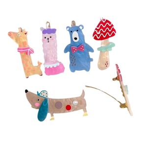 Honigfarbene Herzförmige Haarspange für Kinder mit Essigsäure-Blumenmotiv, Vielseitige Kaktus- und Kleeblatt-Haarklammer für Mädchen - Product Image 5