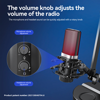 Microphone de podcast USB Type-C cardioïde à condensateur avec bras articulé – Micro de bureau filaire en métal, plastique et alliage d'aluminium pour smartphones, avec réduction de bruit