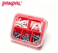 100 pièces d'ancres en plastique pour cloisons sèches, en fonte de zinc, avec vis autotaraudeuses, assortiment de quincaillerie DIY
