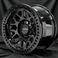 Custom 6061-T6 Forged Wheels 17 18Inch Gloss Black Offroad Truck Rims Beadlock for Wrangler Tundra F150 Raptor