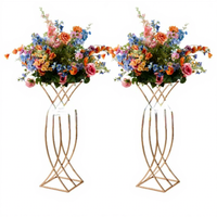 Nouvelles fleurs artificielles de haute qualité pour mariage, électro-plaquées, décorations de table, accessoires d'hôtel, décorations de bureau, ornements de vitrine, Chine