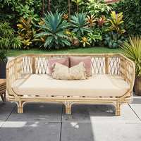 Hotel-Apartment Wohnzimmer Rattan-Korbgeflecht Lounge-Sessel Sofa