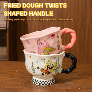 Tazze da Caffè e Bicchieri per Latte <span class=keywords><strong>SpongeBob</strong></span> <span class=keywords><strong>SquarePants</strong></span> da 360ml con Impugnatura per Uso Domestico, Regali, Feste e Bicchieri per Bambini - Product Image 5