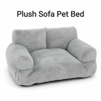 Lit pour animaux de compagnie en velours chaud, moderne, uni, grand format, amovible, lavable, toutes saisons, canapé pour animaux, villa pour chat, vente en gros