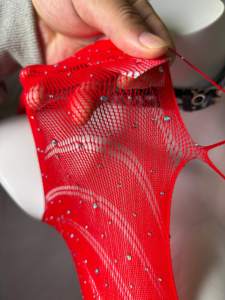 Sexy <span class=keywords><strong>Body</strong></span> Stocking Rosso con Strass - <span class=keywords><strong>Lingerie</strong></span> Sexy a Rete per Donne, <span class=keywords><strong>Body</strong></span> Trasparente in Maglia, Disponibile in Magazzino USA, OEM ODM - Product Image 4